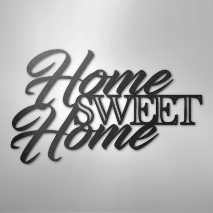 My Easy Monogram Steel Sign Black / 12" Home Sweet Home - Steel Sign