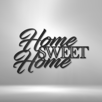 My Easy Monogram Steel Sign Black / 12" Home Sweet Home - Steel Sign