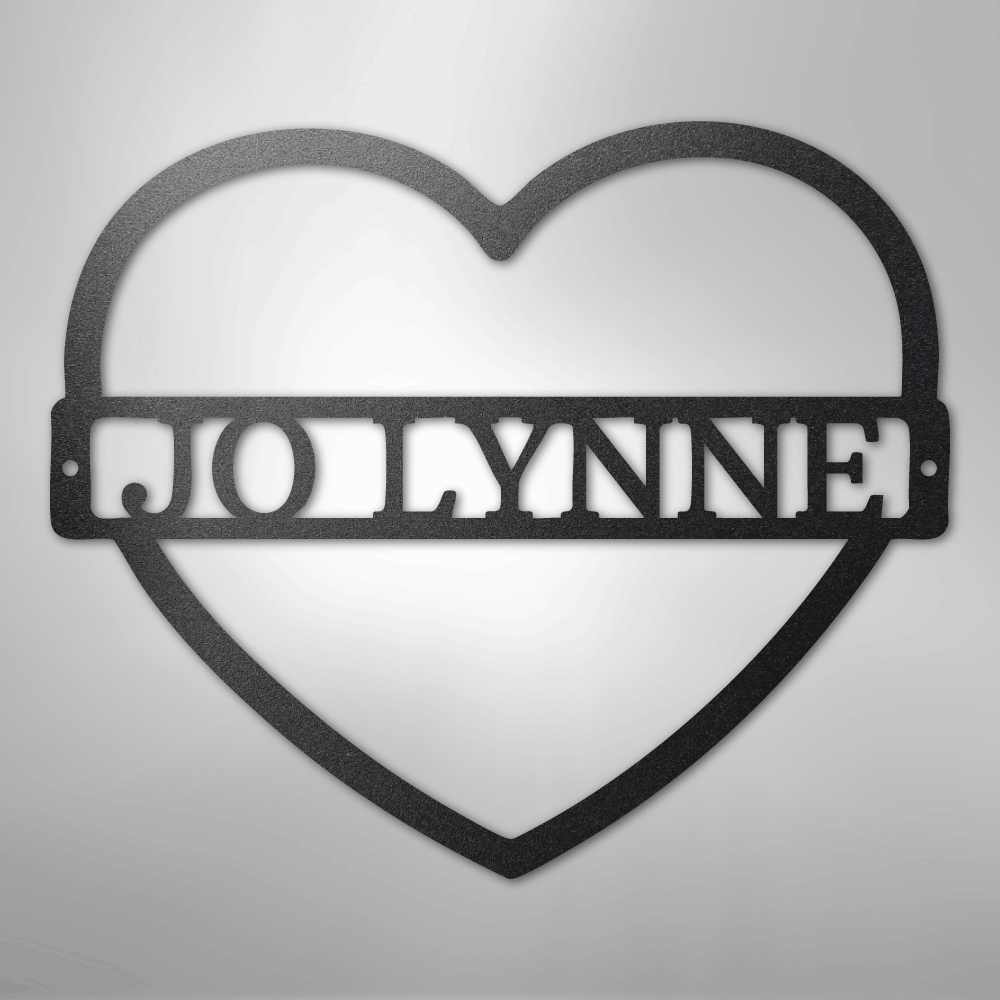 My Easy Monogram Steel Sign Black / 12" Mother's Love Monogram - Steel Sign
