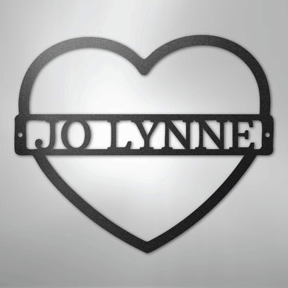 My Easy Monogram Steel Sign Black / 12" Mother's Love Monogram - Steel Sign