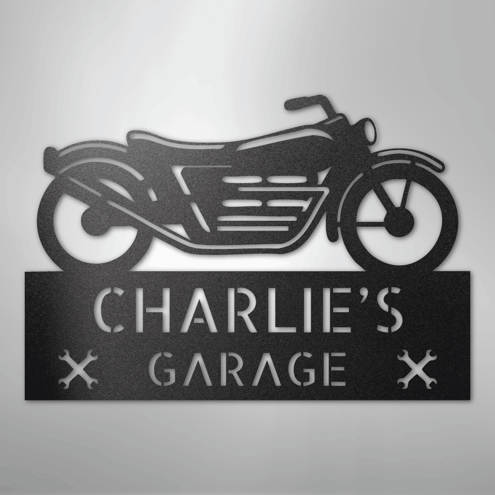 My Easy Monogram Steel Sign Black / 12" Motorcycle Adventure Monogram - Steel Sign