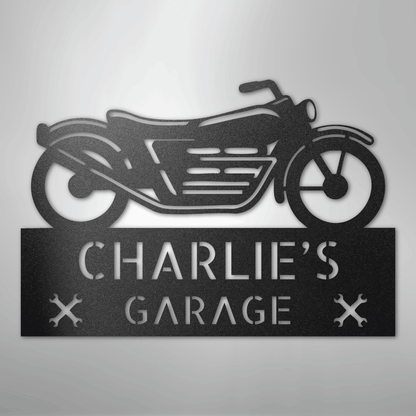 My Easy Monogram Steel Sign Black / 12" Motorcycle Adventure Monogram - Steel Sign