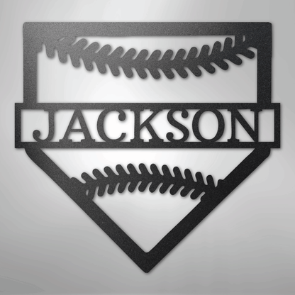 My Easy Monogram Steel Sign Black / 12" Personal Home Base