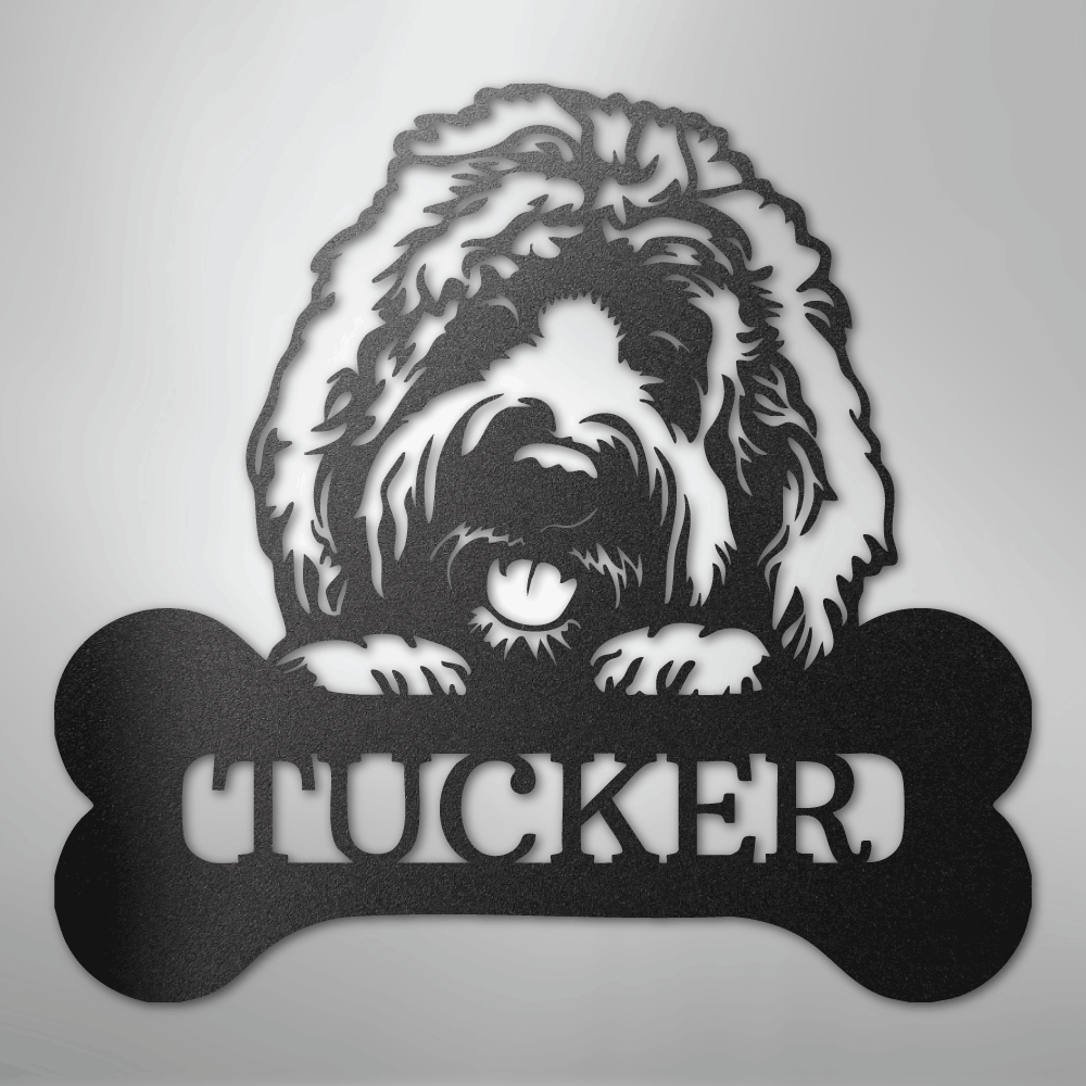 My Easy Monogram Steel Sign Black / 12" Pick Your Pup Monogram - Steel Sign