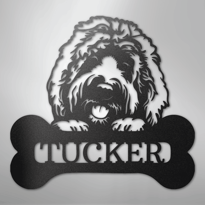 My Easy Monogram Steel Sign Black / 12" Pick Your Pup Monogram - Steel Sign