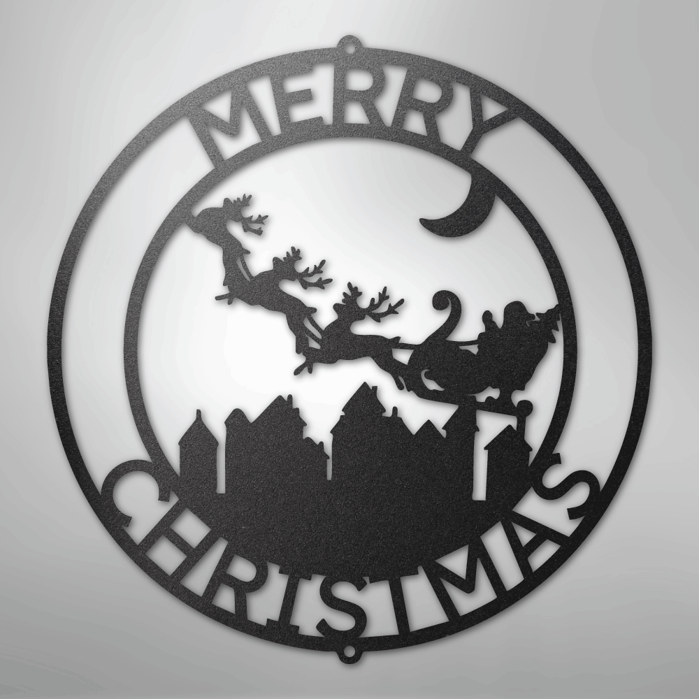My Easy Monogram Steel Sign Black / 12" Santas  Delivery Monogram- Steel Sign