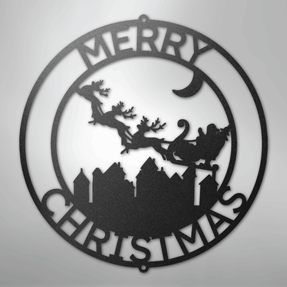 My Easy Monogram Steel Sign Black / 12" Santas  Delivery Monogram- Steel Sign