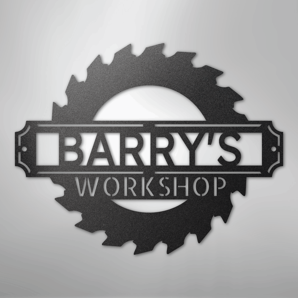 My Easy Monogram Steel Sign Black / 12" Sawmill Monogram - Steel Sign