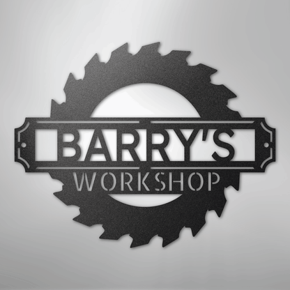 My Easy Monogram Steel Sign Black / 12" Sawmill Monogram - Steel Sign