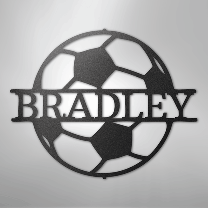 My Easy Monogram Steel Sign Black / 12" Soccer Monogram - Steel Sign