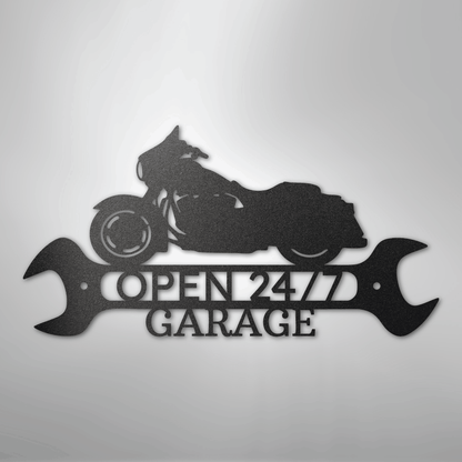 My Easy Monogram Steel Sign Black / 12" Street Glide Shop Monogram - Steel Sign