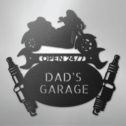 My Easy Monogram Steel Sign Black / 12" Trike Mechanic Monogram - Steel Sign