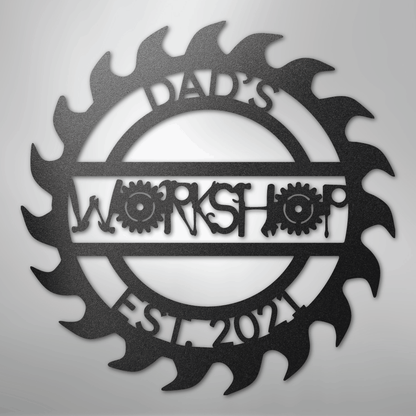 My Easy Monogram Steel Sign Black / 12" Unique Workshop Monogram - Steel Sign
