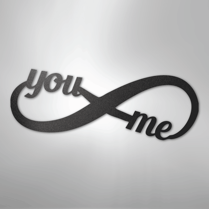 My Easy Monogram Steel Sign Black / 12" You and Me Infinity - Steel Sign