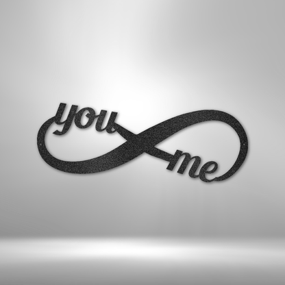 My Easy Monogram Steel Sign Black / 12" You and Me Infinity - Steel Sign