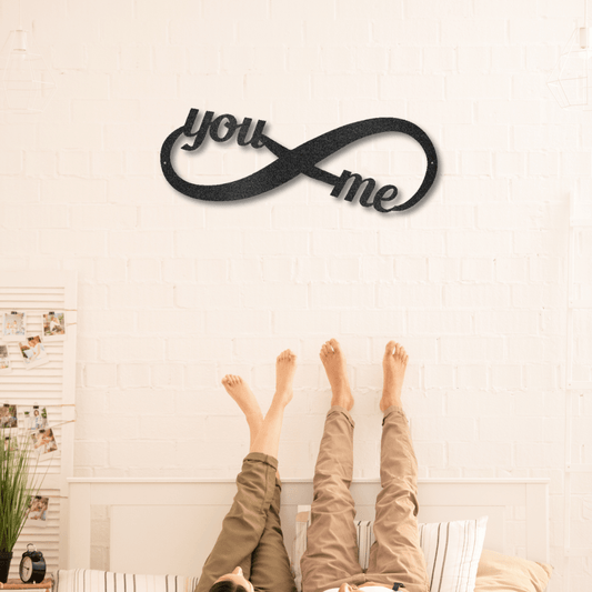 My Easy Monogram Steel Sign Black / 12" You and Me Infinity - Steel Sign