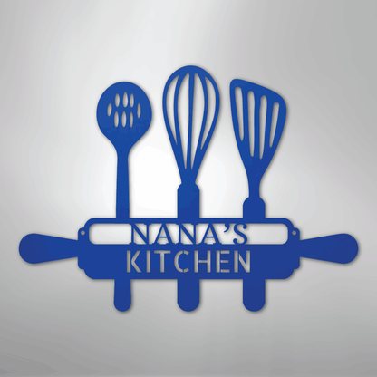 My Easy Monogram Steel Sign Blue / 12 Baker's Kitchen