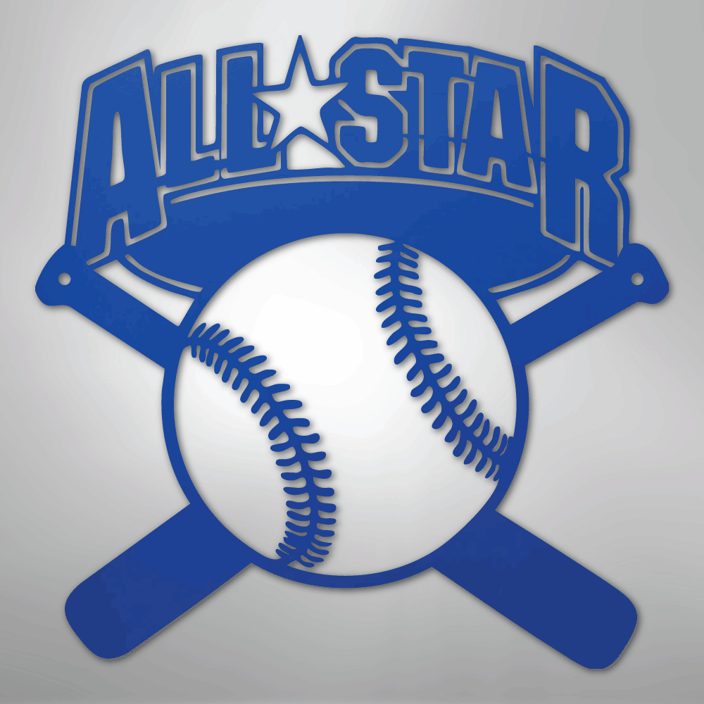 My Easy Monogram Steel Sign Blue / 24" All-Star - Metal Sign
