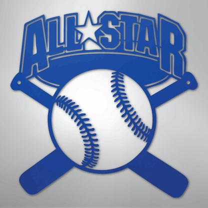My Easy Monogram Steel Sign Blue / 24" All-Star - Metal Sign