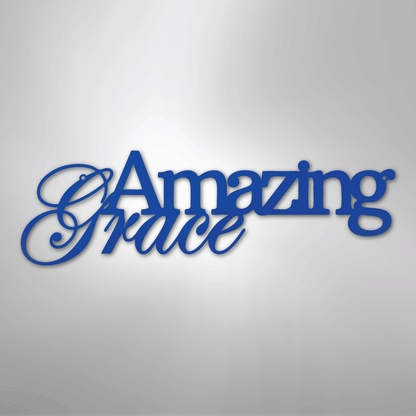 My Easy Monogram Steel Sign Blue / 24" Amazing Grace - Steel Sign