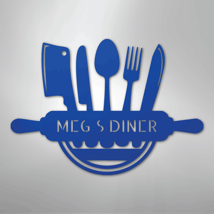 My Easy Monogram Steel Sign Blue / 24" Art in the Kitchen Monogram - Steel Sign