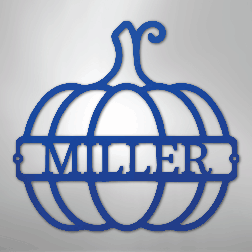 My Easy Monogram Steel Sign Blue / 24" Big Pumpkin Monogram - Steel Sign