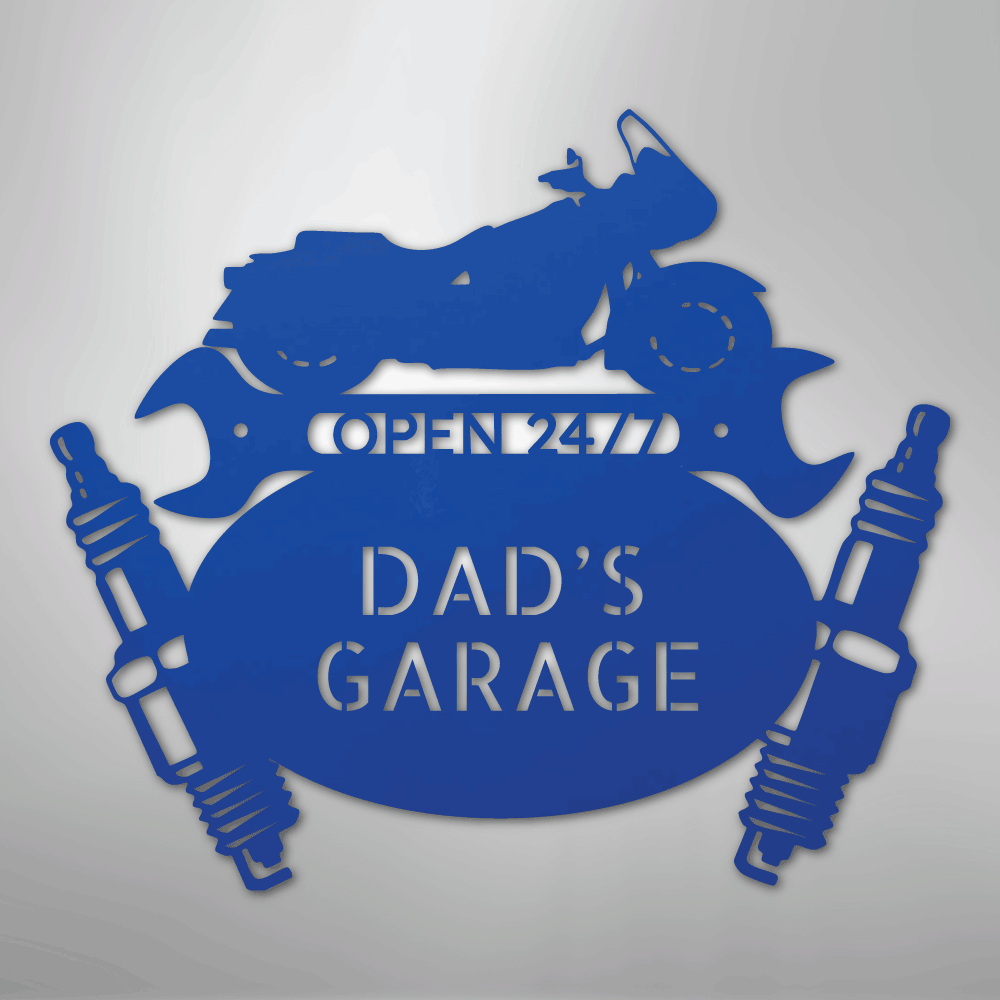 My Easy Monogram Steel Sign Blue / 24" Cruiser Mechanic Monogram - Steel Sign