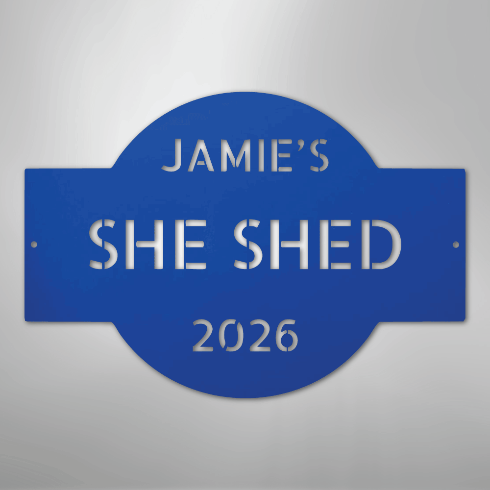 My Easy Monogram Steel Sign Blue / 24" Custom Plaque - Steel Sign