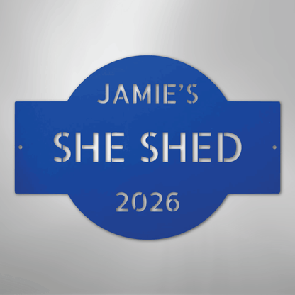 My Easy Monogram Steel Sign Blue / 24" Custom Plaque - Steel Sign