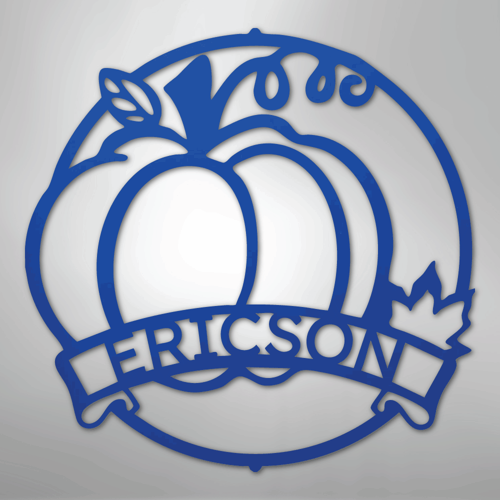 My Easy Monogram Steel Sign Blue / 24" Fall Harvest Monogram - Steel Sign