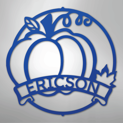 My Easy Monogram Steel Sign Blue / 24" Fall Harvest Monogram - Steel Sign