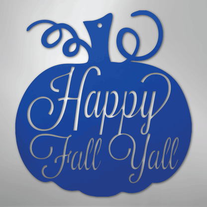 My Easy Monogram Steel Sign Blue / 24" Fall Pumpkin - Steel Sign