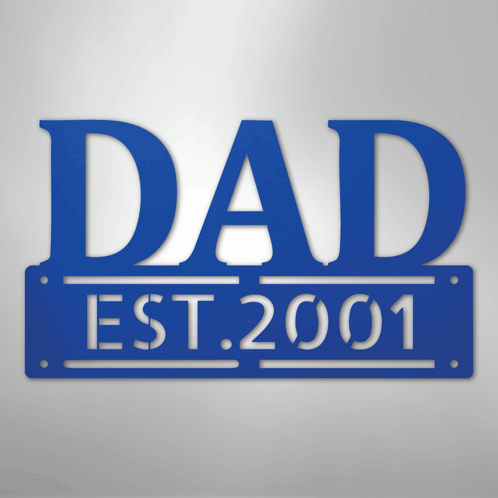 My Easy Monogram Steel Sign Blue / 24" Father's Day - Steel Sign
