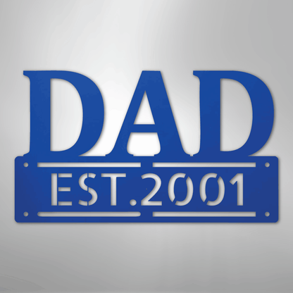 My Easy Monogram Steel Sign Blue / 24" Father's Day - Steel Sign