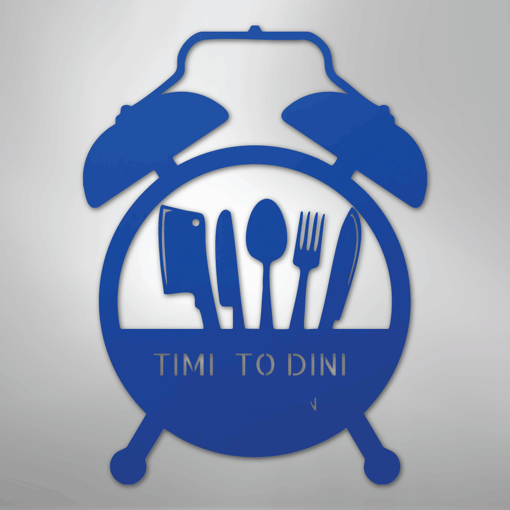 My Easy Monogram Steel Sign Blue / 24" Food Time Monogram - Steel Sign