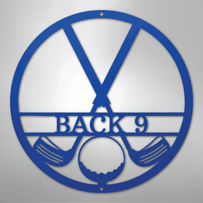 My Easy Monogram Steel Sign Blue / 24" Golf Club Monogram - Steel Sign
