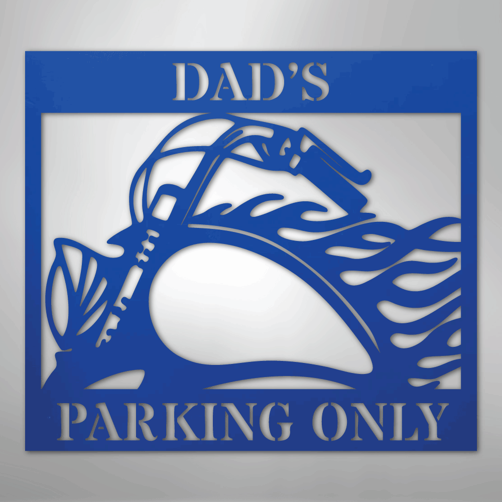 My Easy Monogram Steel Sign Blue / 24" Hog Parking - Steel Sign