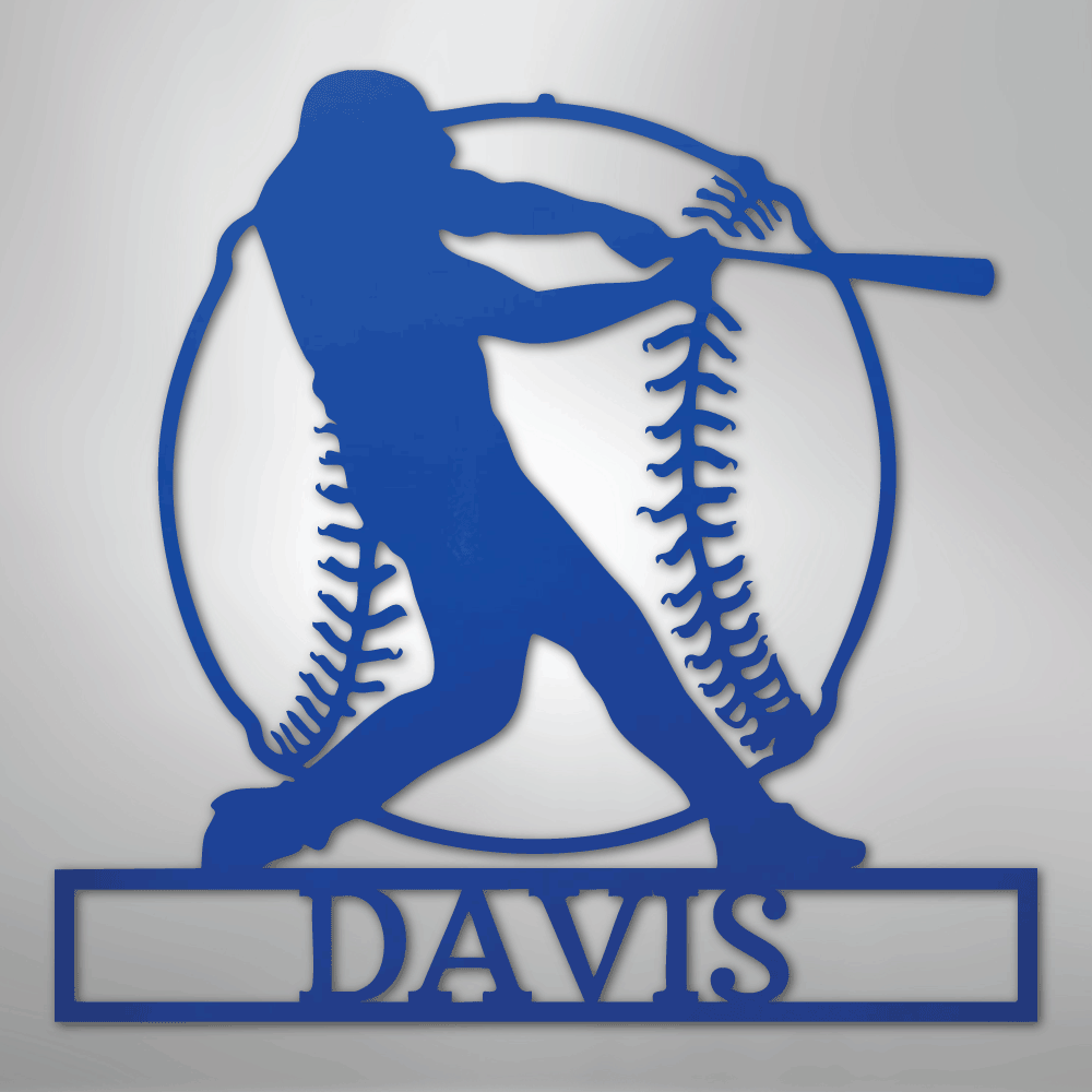 My Easy Monogram Steel Sign Blue / 24" Home Run Monogram - Metal Sign