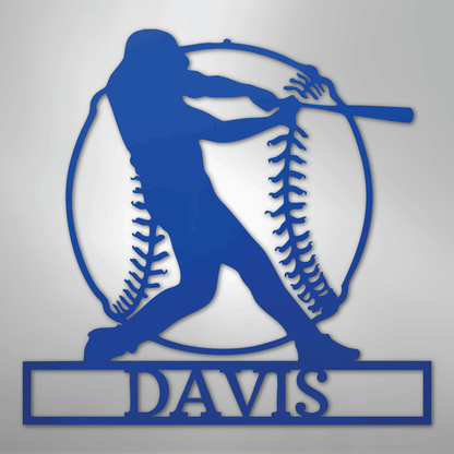 My Easy Monogram Steel Sign Blue / 24" Home Run Monogram - Metal Sign