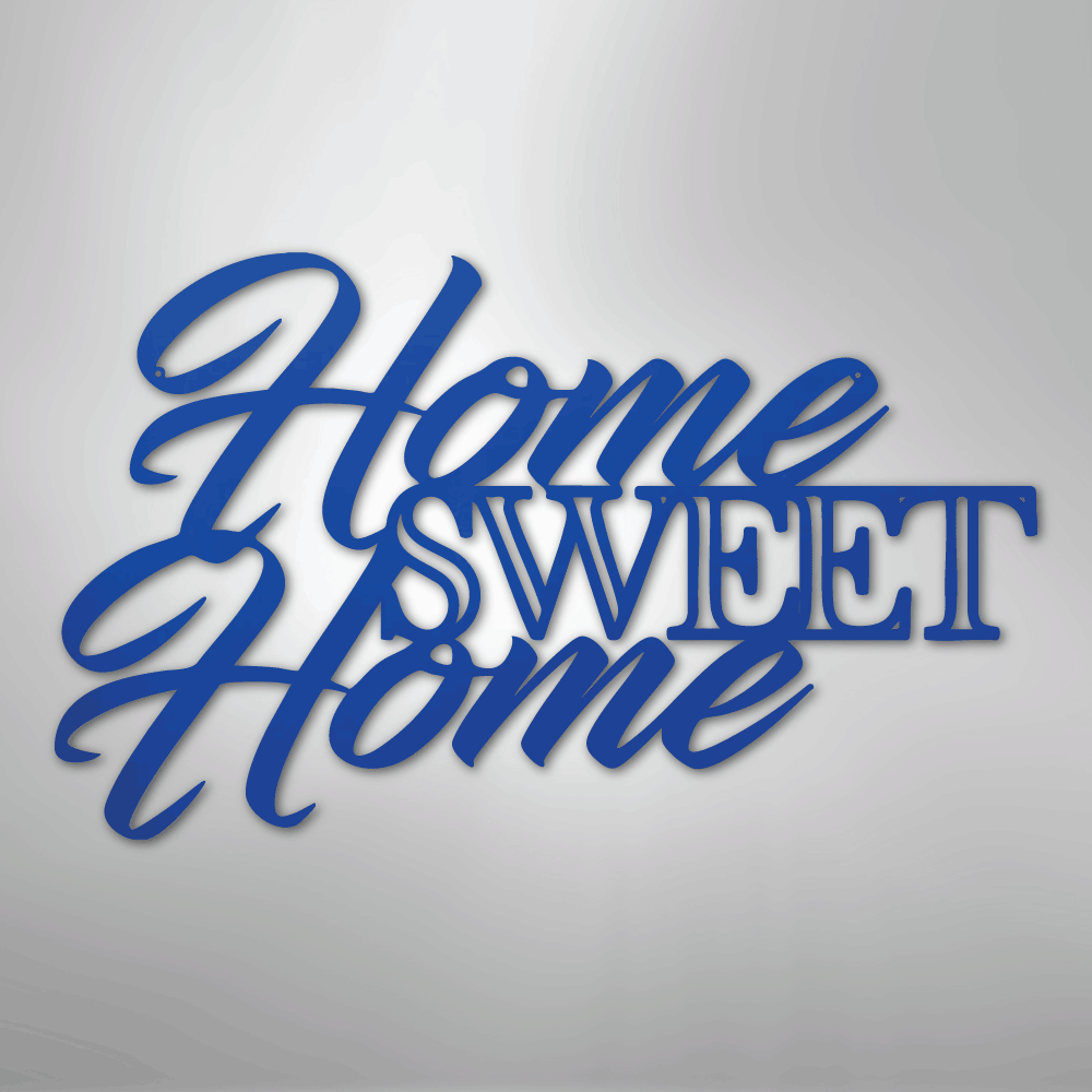 My Easy Monogram Steel Sign Blue / 24" Home Sweet Home - Steel Sign