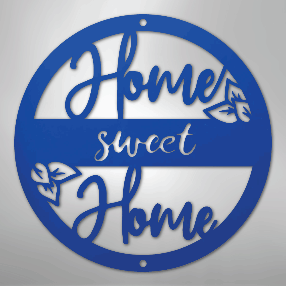 My Easy Monogram Steel Sign Blue / 24" Home Sweet Home - Steel Sign