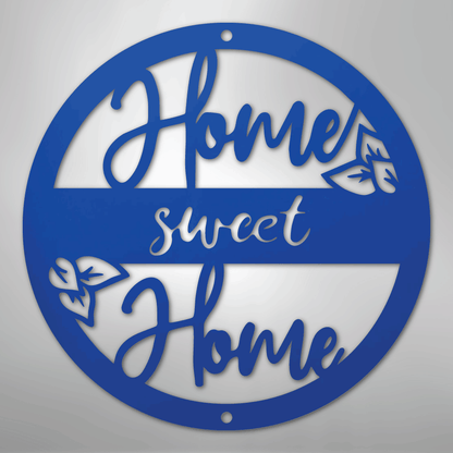 My Easy Monogram Steel Sign Blue / 24" Home Sweet Home - Steel Sign