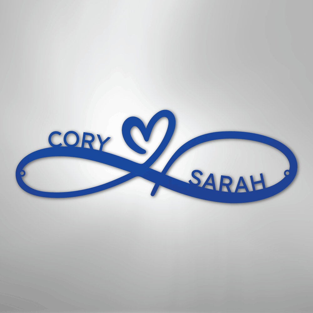 My Easy Monogram Steel Sign Blue / 24" Infinity Couples Monogram - Steel Sign