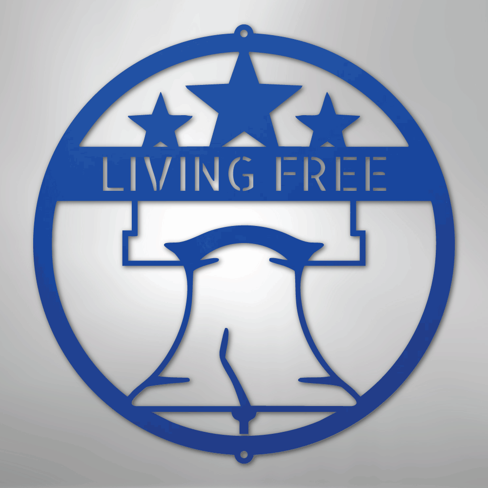 My Easy Monogram Steel Sign Blue / 24" Liberty Bell Monogram - Steel Sign