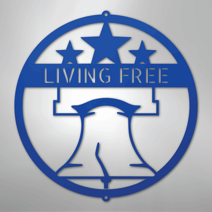 My Easy Monogram Steel Sign Blue / 24" Liberty Bell Monogram - Steel Sign