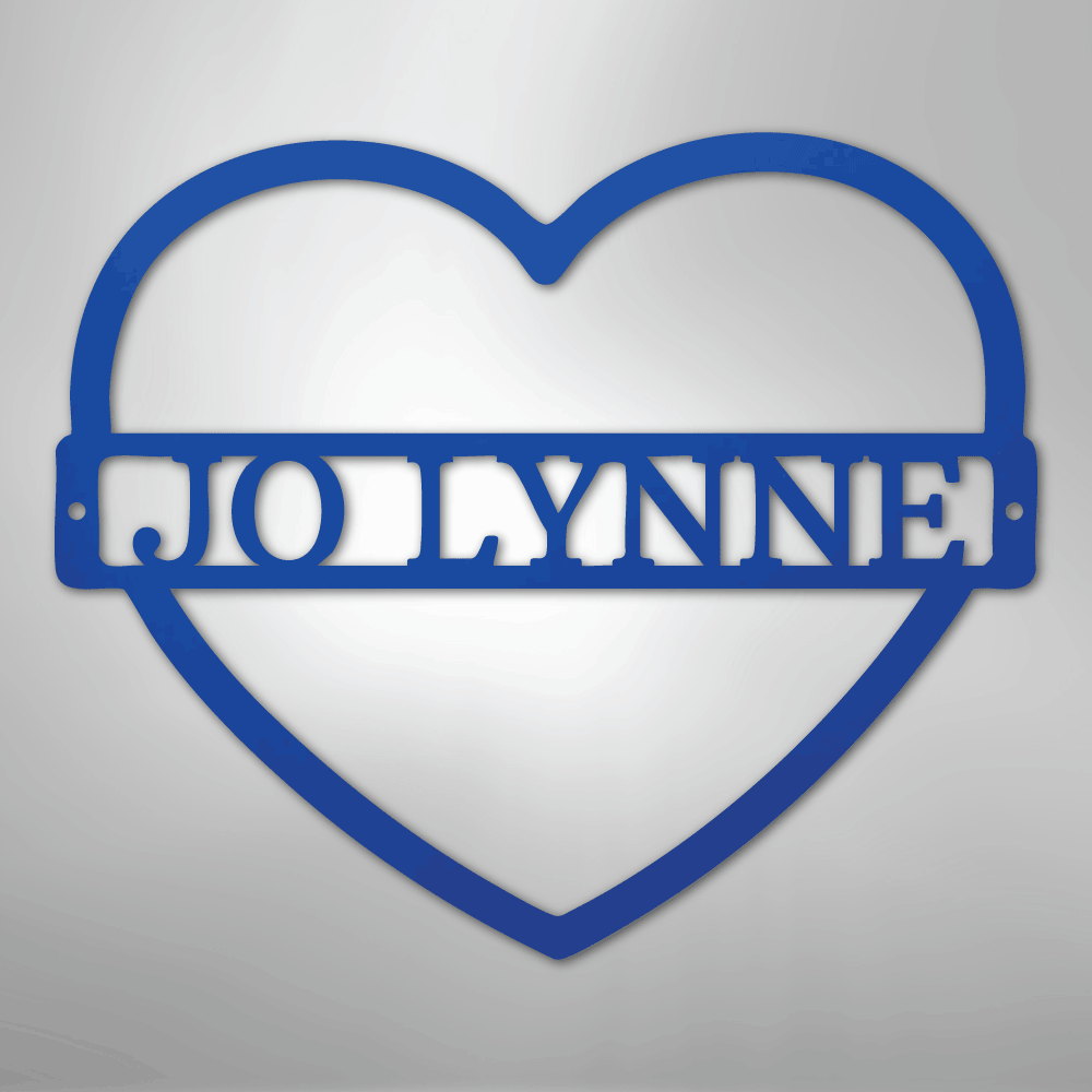 My Easy Monogram Steel Sign Blue / 24" Mother's Love Monogram - Steel Sign