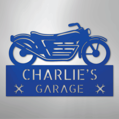 My Easy Monogram Steel Sign Blue / 24" Motorcycle Adventure Monogram - Steel Sign