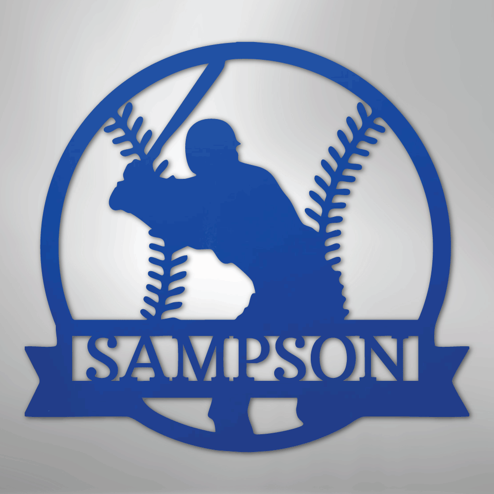 My Easy Monogram Steel Sign Blue / 24" On Deck Monogram - Metal Sign