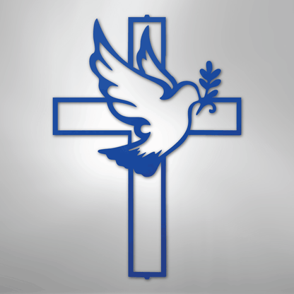 My Easy Monogram Steel Sign Blue / 24" Peaceful Dove - Steel Sign