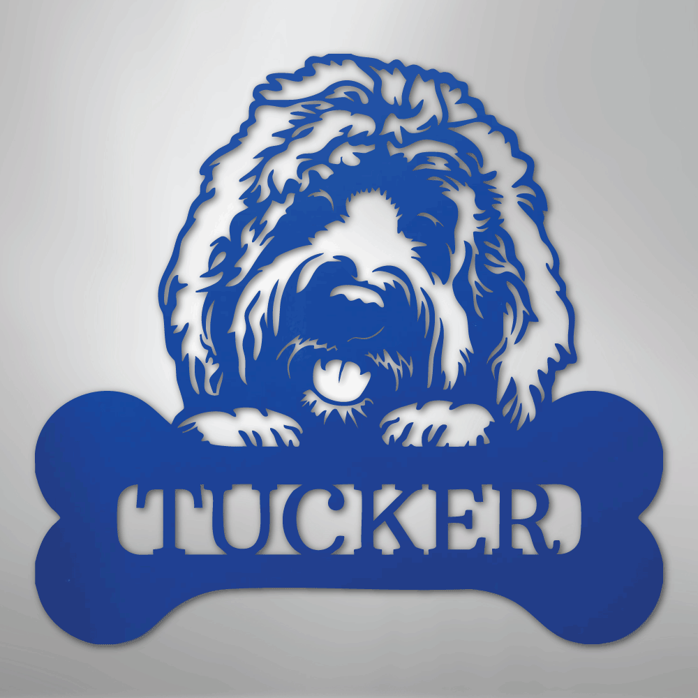 My Easy Monogram Steel Sign Blue / 24" Pick Your Pup Monogram - Steel Sign
